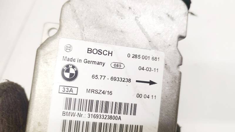 0285001681 BMW 3-Series 2004 SRS AIRBAG KOMPIUTERIS - ORO PAGALVIU VALDYMO BLOKAS - Thumbnail 3