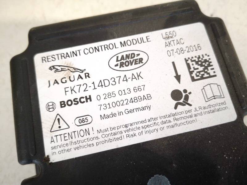 FK7214D374AK Land-Rover Discovery Sport 2017 SRS gaisa spilvena dators – gaisa spilvenu vadības bloks - Thumbnail 2