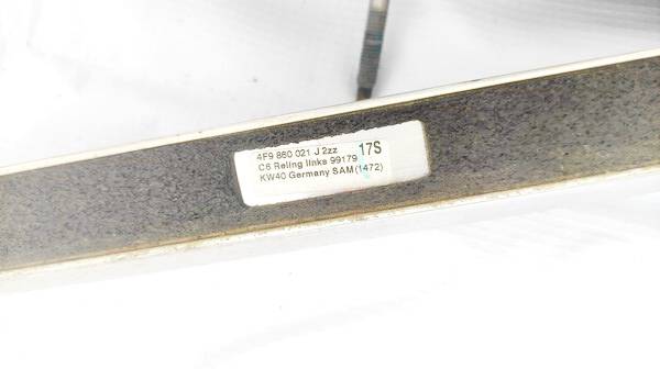 4F9860021 Audi A6 2007 Roof rail - left side - Thumbnail 3