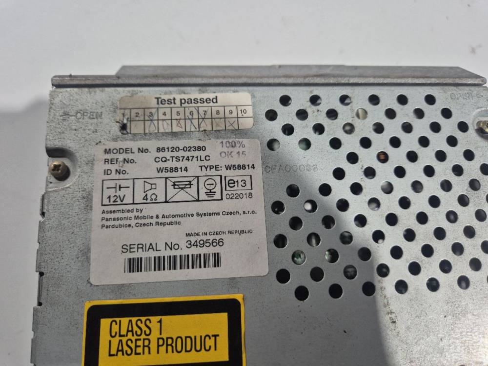 8612002380 Toyota Corolla 2004 Autoradio - Thumbnail 3