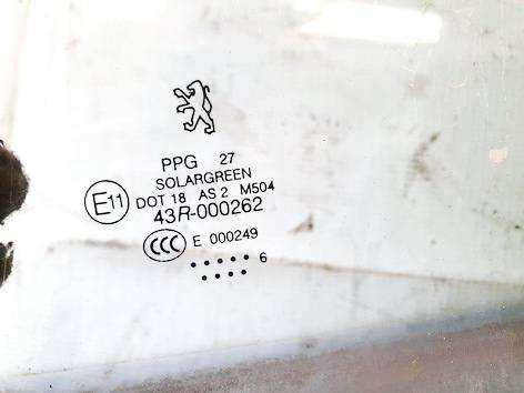 DOT18AS2M504 Peugeot 407 2006 LUNA TRASERA IZQUIERDA, Luna de la puerta trasera - TRASERA IZQUIERDA - Thumbnail 2