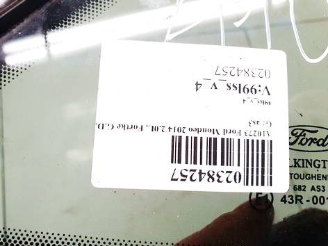 AS3 Ford Mondeo 2014 Corner quarter window glass - REAR RIGHT - Thumbnail 2