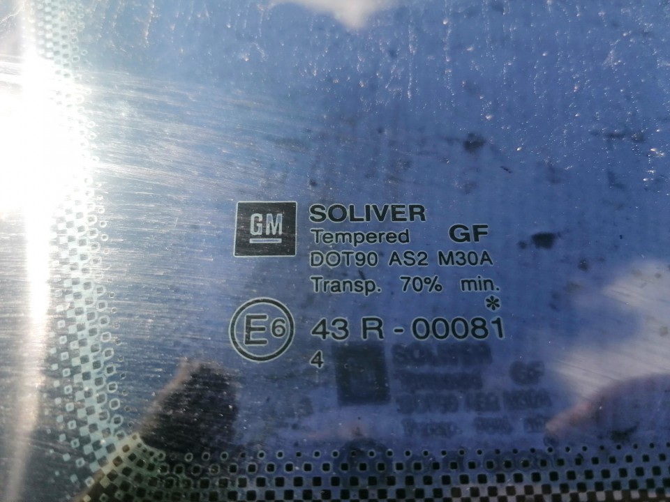 E643R00081 Opel Vectra 2005 Corner quarter window glass - REAR LEFT - Thumbnail 3