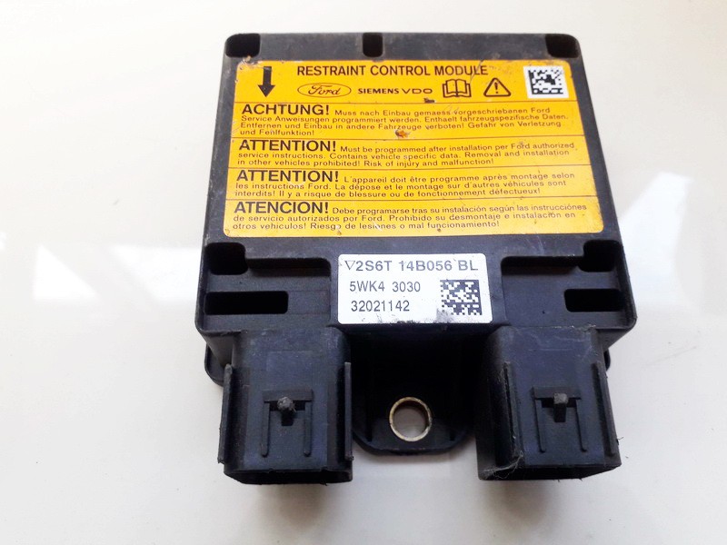 2S6T14B056BL Ford Fusion 2003 SRS AIRBAG KOMPIUTERIS - ORO PAGALVIU VALDYMO BLOKAS