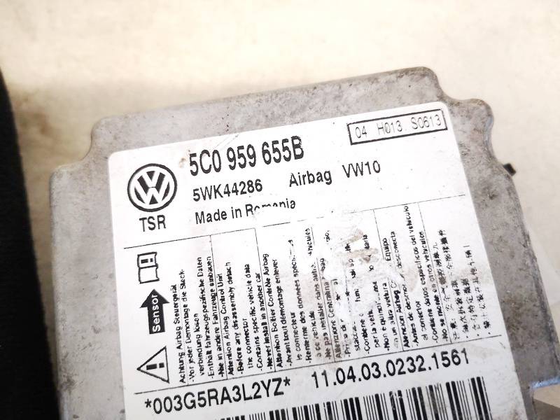 5C0959655B Volkswagen Golf 2011 Airbag crash sensors module - Thumbnail 2
