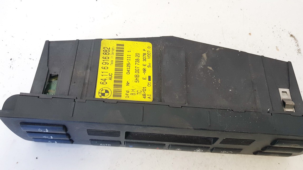 64116916882 BMW 3-Series 2000 Climate Control Panel (heater control switches) - Thumbnail 2