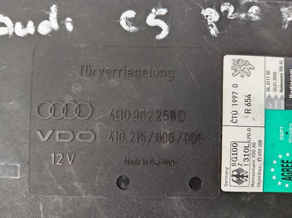 4B0962258D Audi A6 1999 General Module Comfort Relay (Unit) - Thumbnail 3