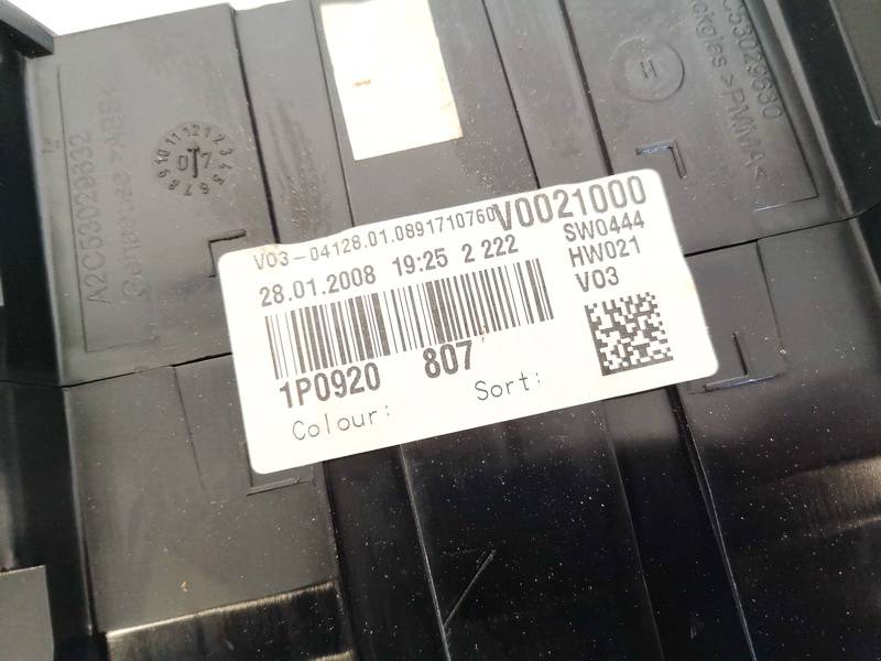 1P0920807 Seat Leon 2008 Spidometras - prietaisu skydelis - Thumbnail 3