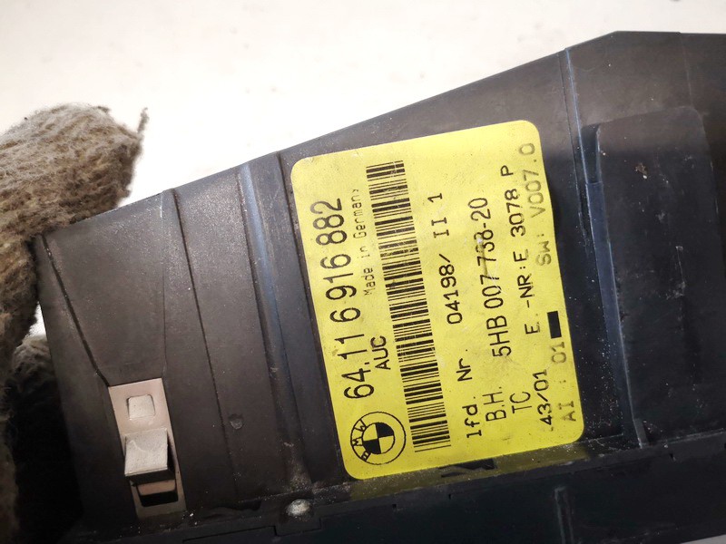 64116916882 BMW 3-Series 2002 Climate Control Panel (heater control switches) - Thumbnail 3