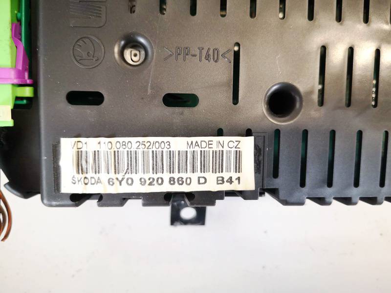 6Y0920860D Skoda Fabia 2004 Speedometers - Cockpit - Speedo Clocks Instrument - Thumbnail 3