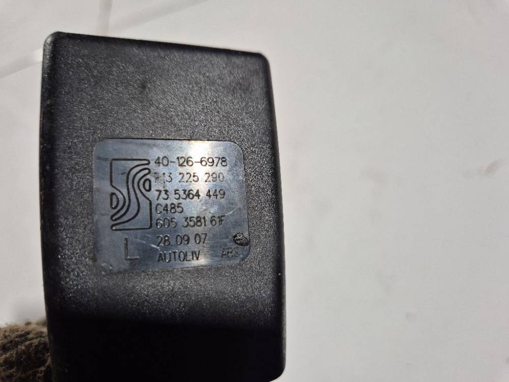 40-126-6978 Fiat Punto 2007 Boucle Boucle de Ceinture Arrière gauche - Thumbnail 3