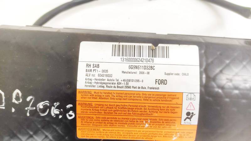 6G9N611D32BC Ford Galaxy 2006 Seat AIRBAG - Thumbnail 2