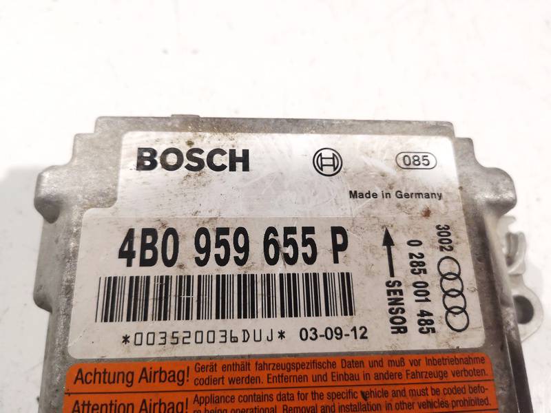 4B0959655P Audi A6 2003 Airbag crash sensors module - Thumbnail 3