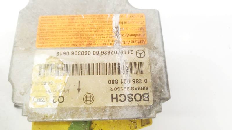 0285001880 Mercedes-Benz CLS-CLASS 2005 srs-turvatyynyn tietokone – turvatyynyn ohjausyksikkö - Thumbnail 2