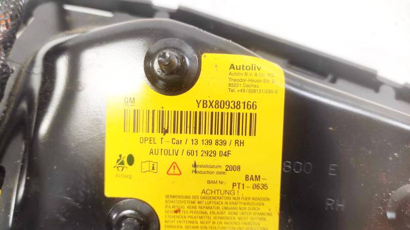 13139839 Opel Astra 2008 Seat AIRBAG - Thumbnail 3