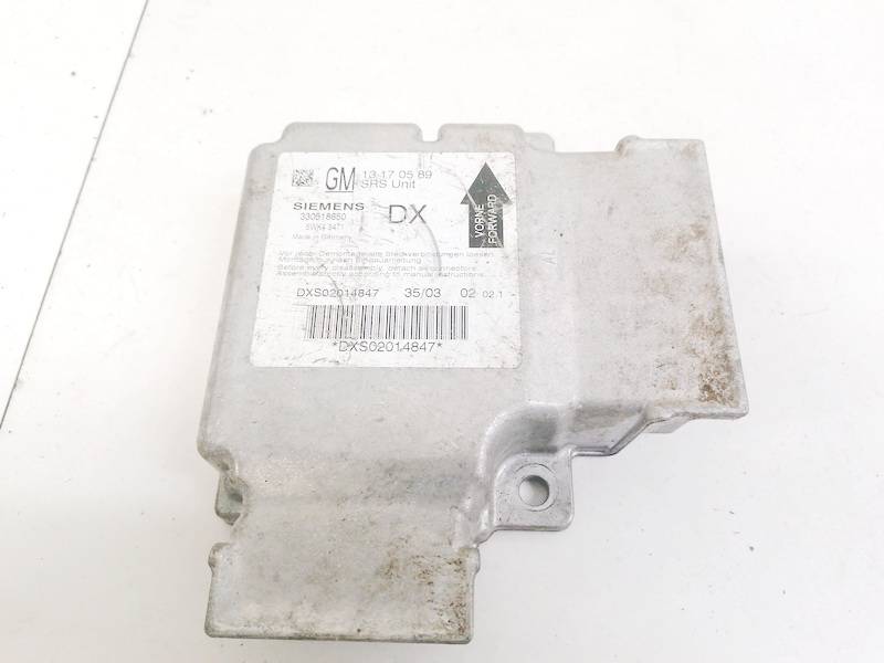 13170589 Opel Signum 2003 SRS gaisa spilvena dators – gaisa spilvenu vadības bloks