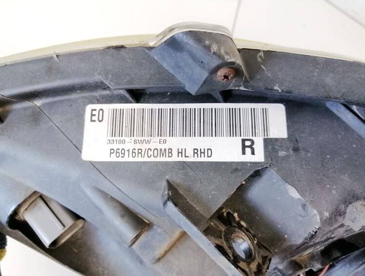 33100 Honda CR-V 2008 Headlight - FRONT RIGHT - Thumbnail 3