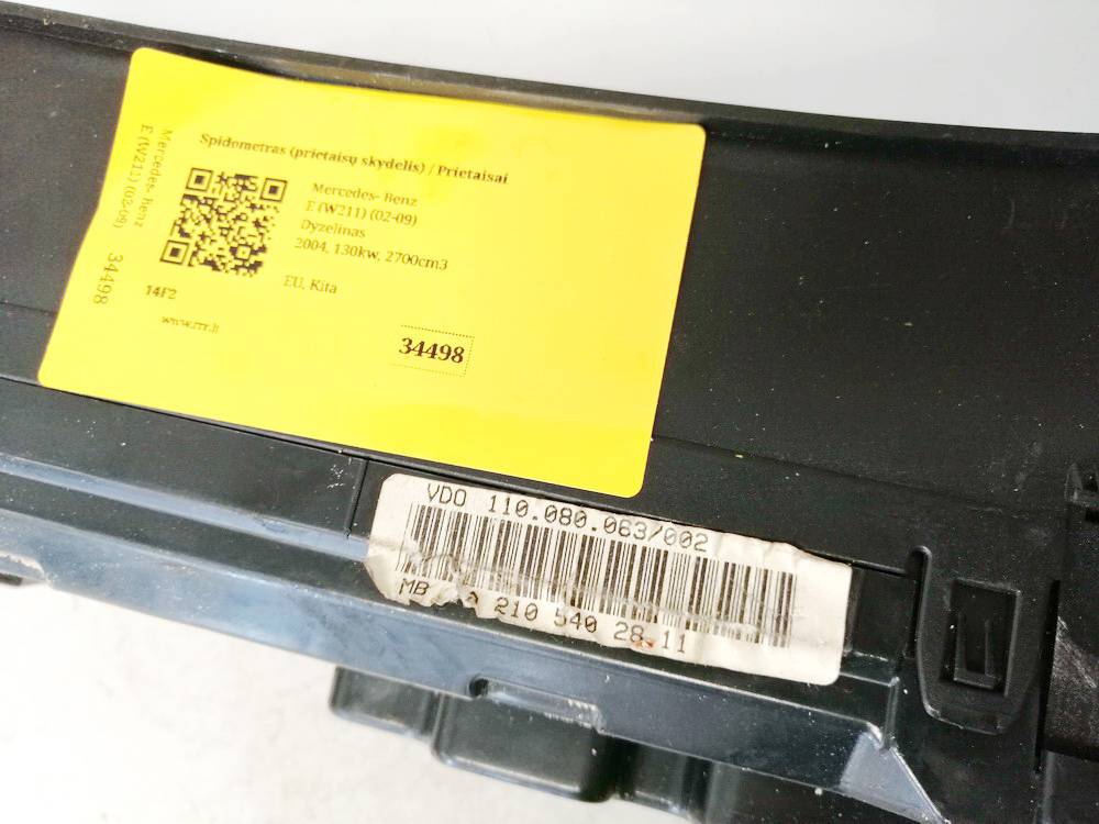 110080063 Mercedes-Benz E-CLASS 2001 Nopeusmittari – mittaristo - Thumbnail 3