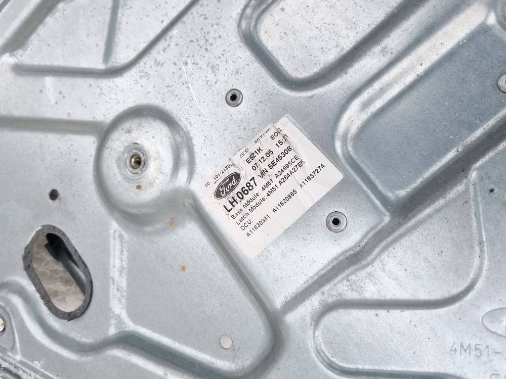 4M51A24995CE Ford Focus 2005 Durvju loga pacēlājs - AIZMUGURE PA KREISI - Thumbnail 4