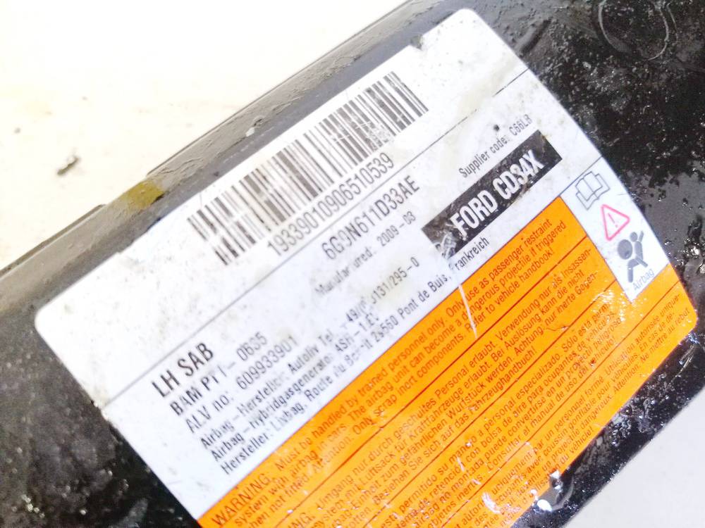 6G9N611D33AE Ford Mondeo 2009 AIRBAG SIEGE - Thumbnail 3