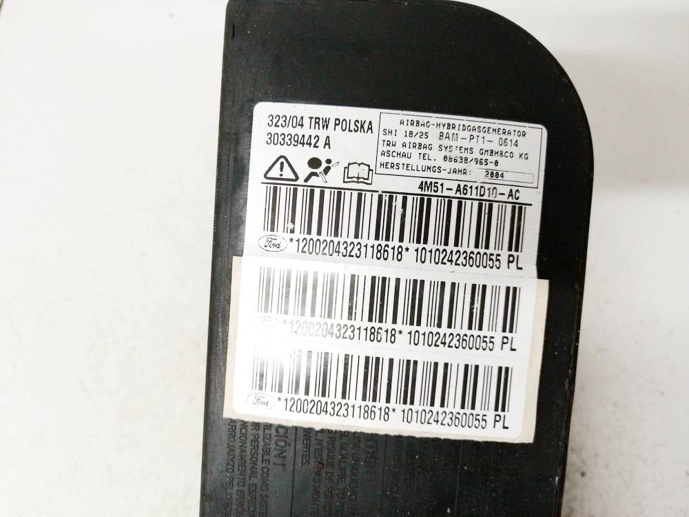 4M51A611D10AC Ford Focus 2004 Seat AIRBAG - Thumbnail 3