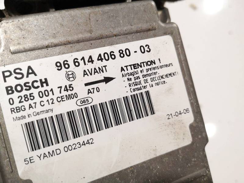 966144068003 Peugeot 207 2006 Airbag crash sensors module - Thumbnail 3