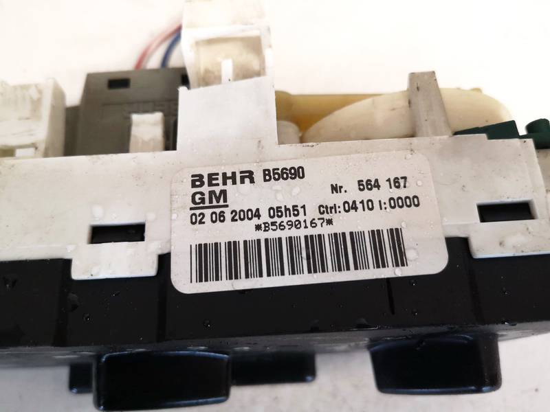564167 Opel Astra 2004 Climate Control Panel (heater control switches) - Thumbnail 2