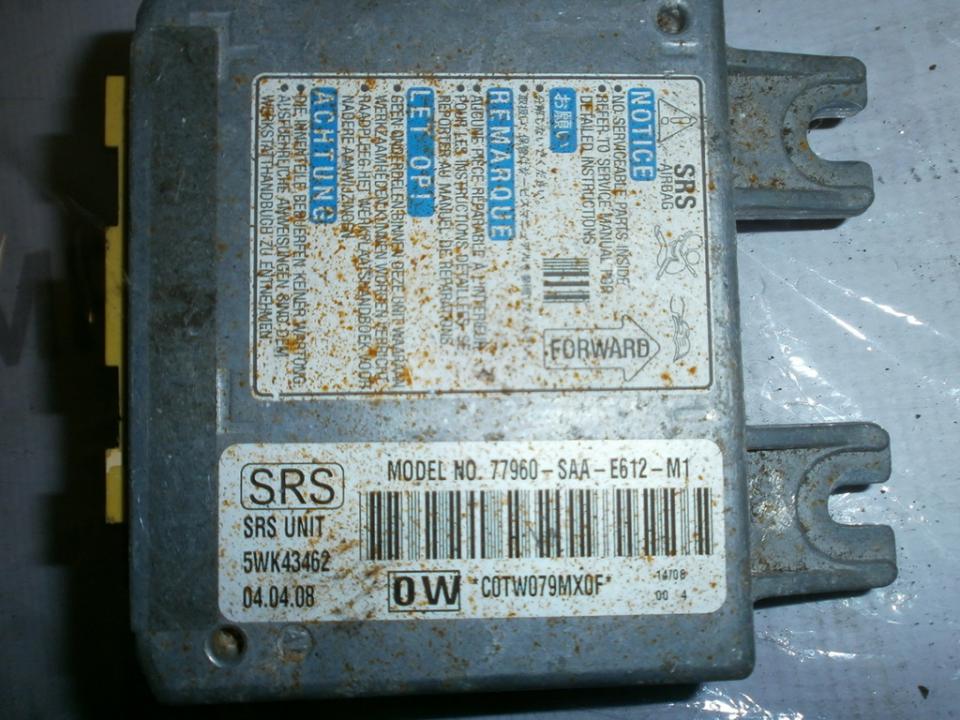 77960SAAE612M1 5WK43462 Airbag crash sensors module Honda Jazz 2008 2