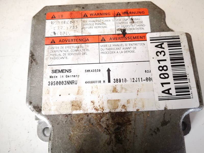 3891062J11000 Suzuki Swift 2006 SRS AIRBAG KOMPIUTERIS - ORO PAGALVIU VALDYMO BLOKAS - Thumbnail 2