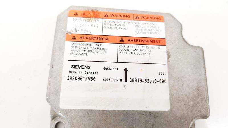 3891062J10000 Suzuki Swift 2007 Airbag crash sensors module - Thumbnail 2