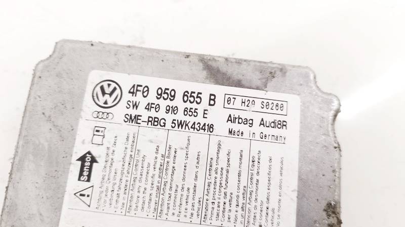 4F0959655B Audi A6 2003 SRS AIRBAG KOMPIUTERIS - ORO PAGALVIU VALDYMO BLOKAS - Thumbnail 2