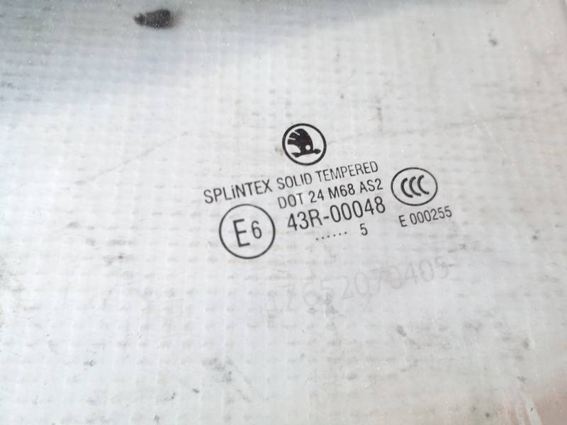 AS2 Skoda Octavia 2005 Szyba drzwi - TYLNE PRAWE - Thumbnail 2