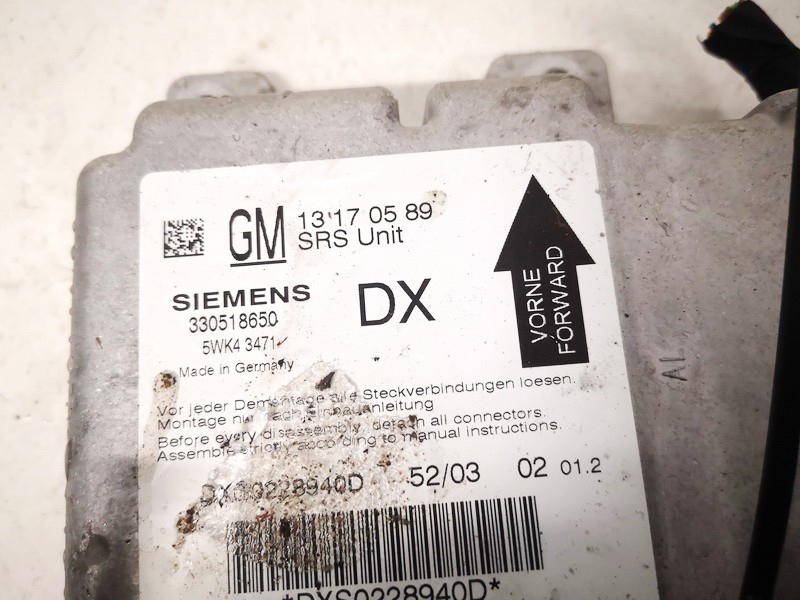 13170589 Opel Signum 2004 Airbag crash sensors module - Thumbnail 2