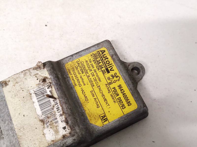 9643400680 Peugeot 407 2005 Komputer SRS airbag – moduł sterujący poduszek powietrznych - Thumbnail 2
