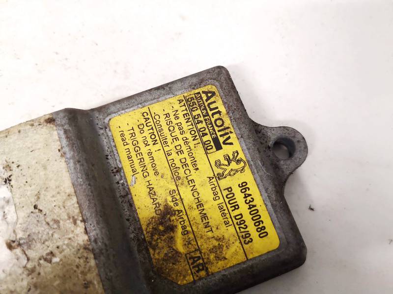 9643400680 Peugeot 407 2005 Airbag crash sensors module - Thumbnail 2