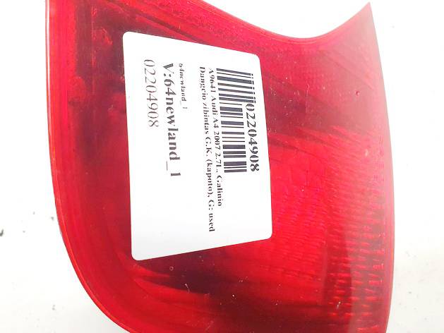 96503801 Audi A4 2007 Heckleuchte komplett innen, Hinten Linke - Thumbnail 2