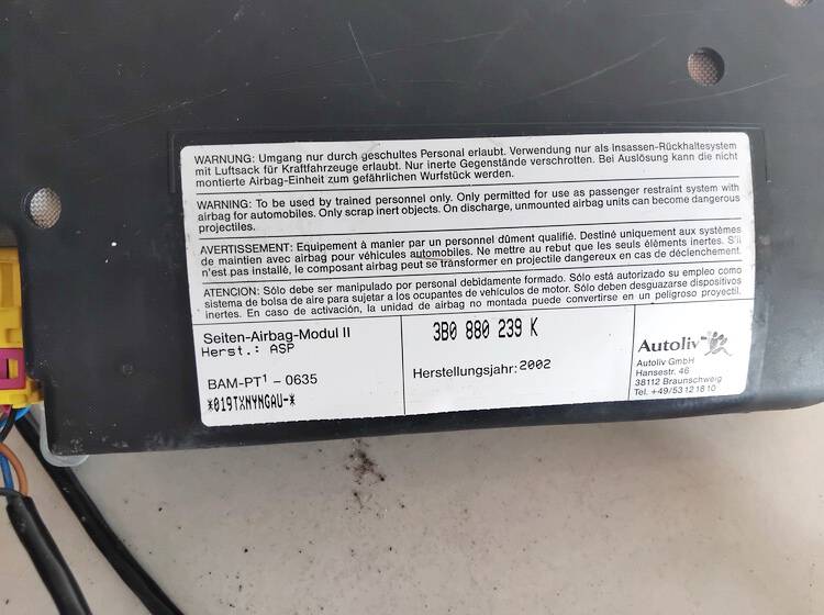 3B0880239K Volkswagen Passat 2002 Sedynes Airbag SRS - Thumbnail 4