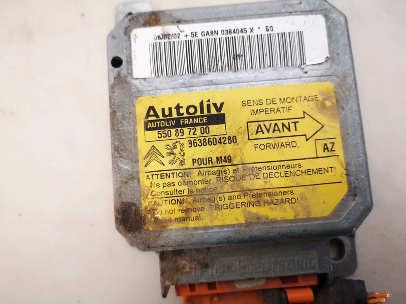 9638604280 Citroen Berlingo 2002 srs-turvatyynyn tietokone – turvatyynyn ohjausyksikkö - Thumbnail 2