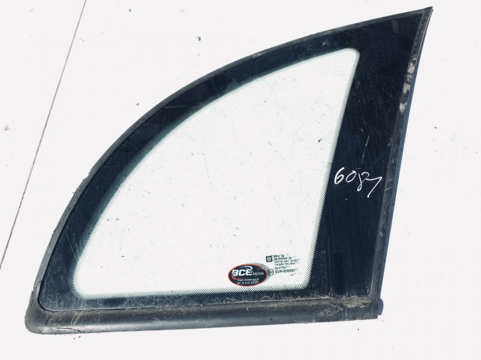 Opel Meriva 2005 Corner quarter window glass - REAR RIGHT
