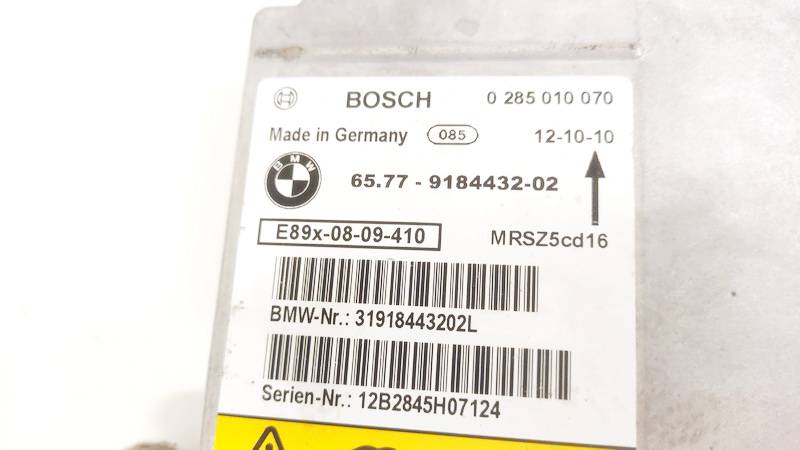 918443202 BMW 3-Series 2008 Airbag crash sensors module - Thumbnail 2