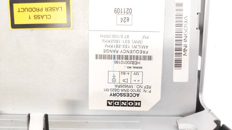 39100SNAG620M1 Honda Civic 2007 Autoradio - Thumbnail 3