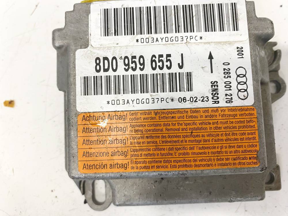 8D0959655J Audi A4 2000 Airbag crash sensors module - Thumbnail 2