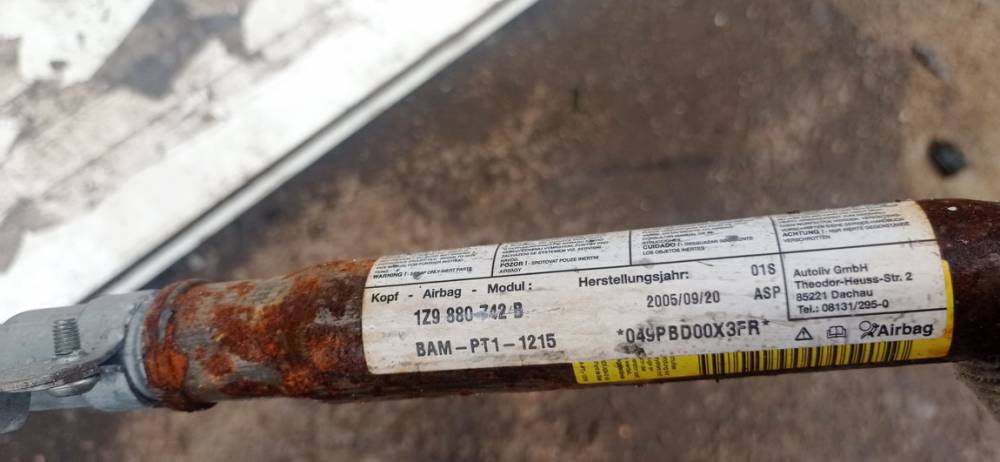 1Z9880742B Skoda Octavia 2005 Roof SRS - FRONT RIGHT - Thumbnail 3