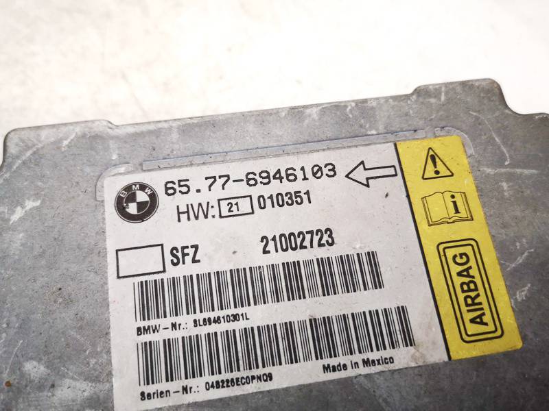 65776946103 BMW 7-Series 2004 SRS AIRBAG KOMPIUTERIS - ORO PAGALVIU VALDYMO BLOKAS - Thumbnail 2