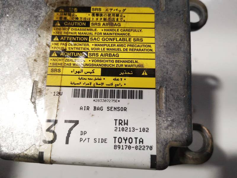 8917002270 Toyota Corolla 2003 Komputer SRS airbag – moduł sterujący poduszek powietrznych - Thumbnail 3