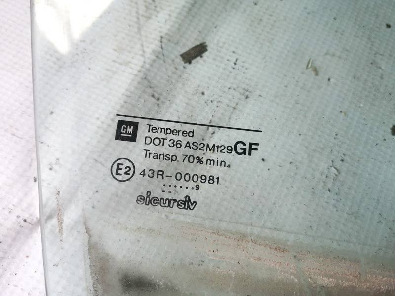 AS2 Opel Vectra 1999 Door-Drop Glass - FRONT RIGHT - Thumbnail 2