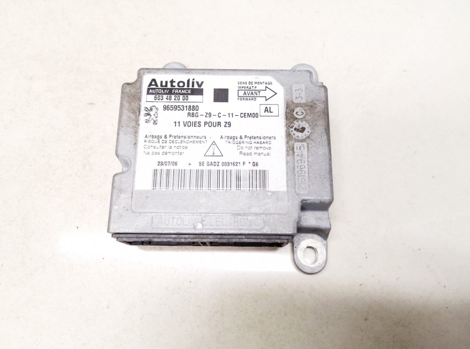 9659531880 Peugeot 607 2005 Airbag crash sensors module