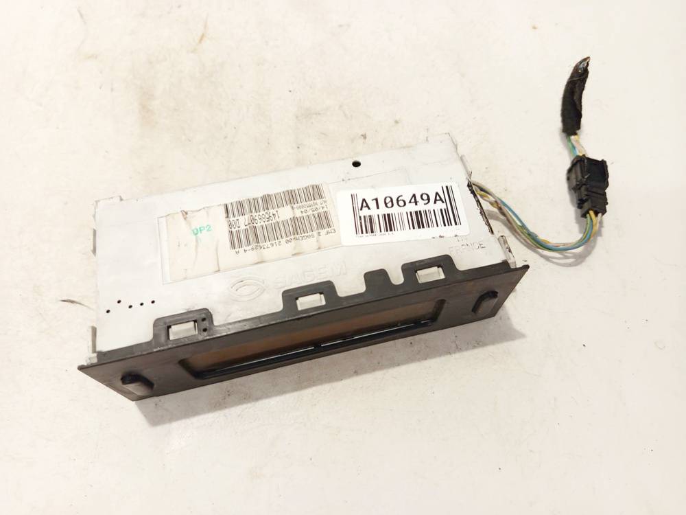 216543011 Fiat Ulysse 2004 Dashboard Radio Display (Clock,Info Monitor,BORD COMPUTER)