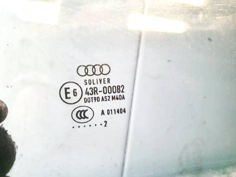 DOT90AS2M40A Audi A7 2010 LUNA TRASERA IZQUIERDA, Luna de la puerta trasera - TRASERA IZQUIERDA - Thumbnail 3