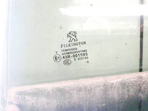 AS3M5532DOT682 Peugeot 208 2019 Szyba drzwi - TYLNE LEWE - Thumbnail 3